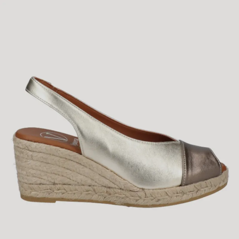 VIGUERA Alpargatas*Alpargata Cuña PeepToe MULTI PLATINO