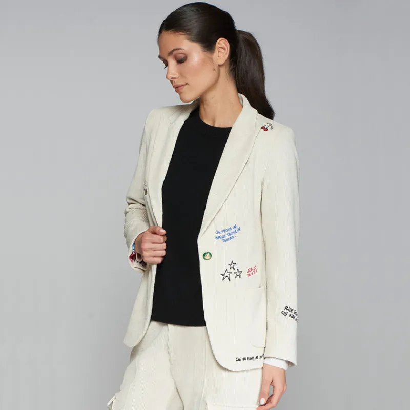 VILAGALLO Chaquetas Y Blazers*Blazer Bordados Pana CRUDO