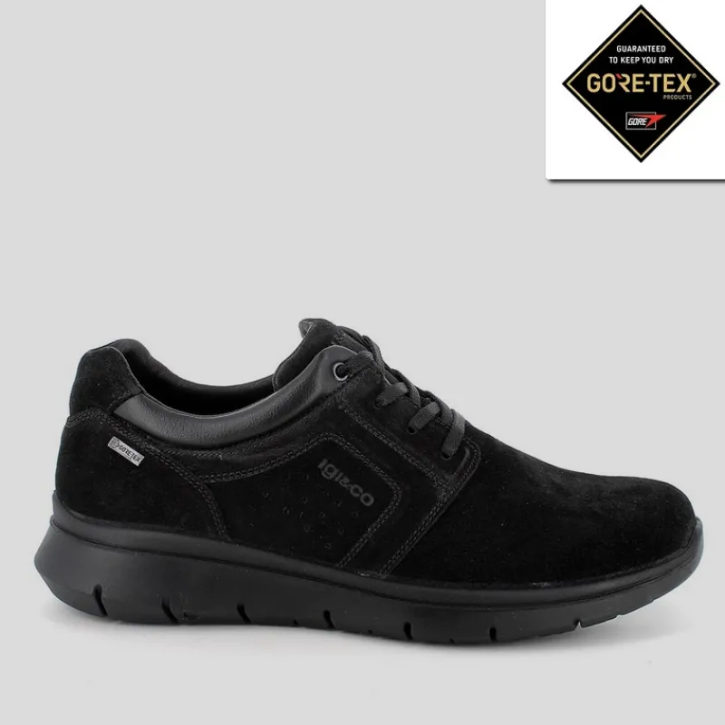 IGI & CO Gore-tex | Zapatos*Blucher Hombre Sport IGI&CO GORE-TEX Ante NEGRO