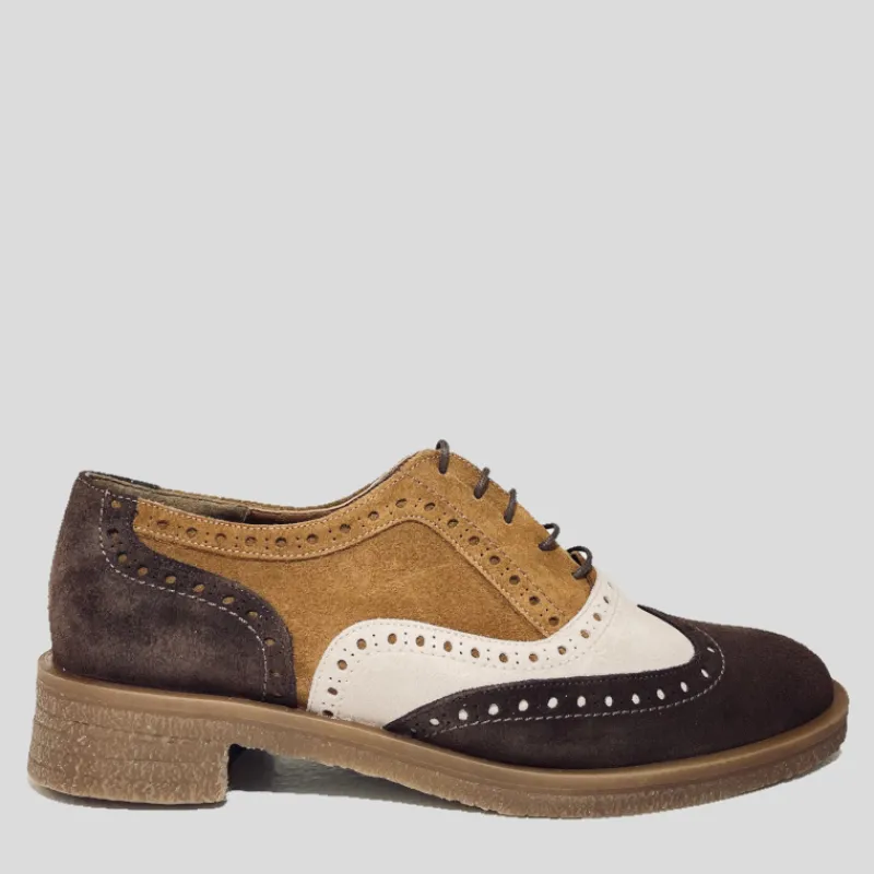 NE.KA.NE Zapatos*Blucher Oxford Ante COMBI MARRÓN