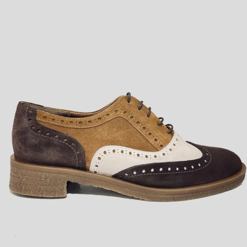 NE.KA.NE Zapatos*Blucher Oxford Ante COMBI MARRÓN