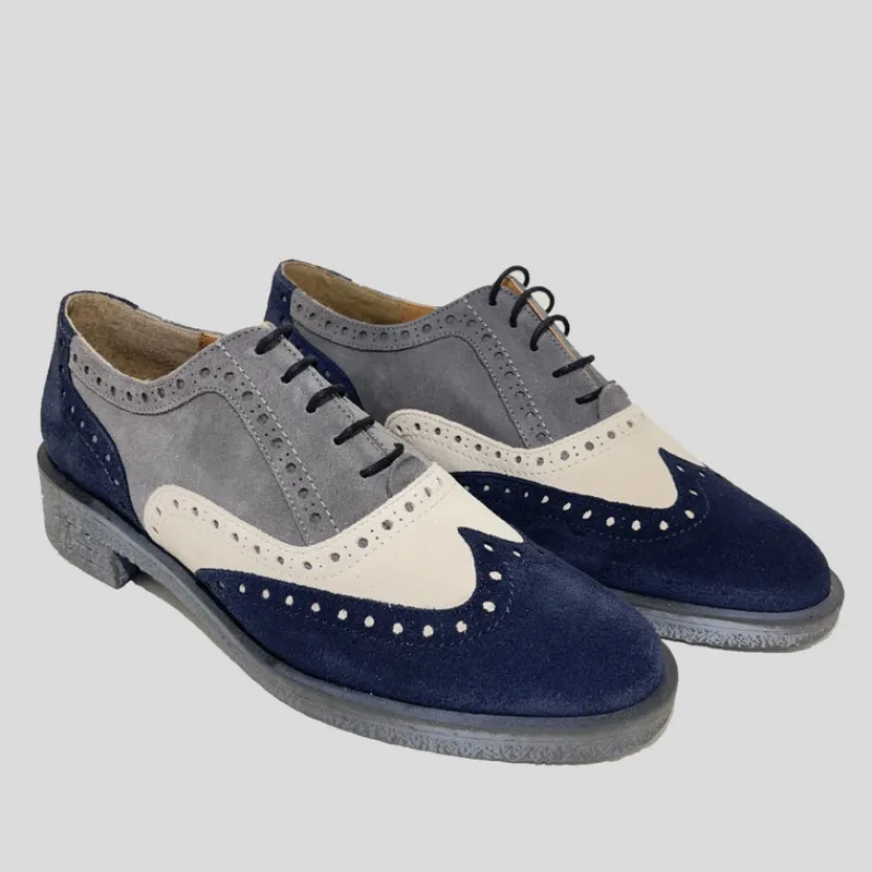 NE.KA.NE Zapatos*Blucher Oxford Ante TRICOLOR