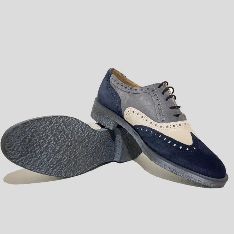NE.KA.NE Zapatos*Blucher Oxford Ante TRICOLOR