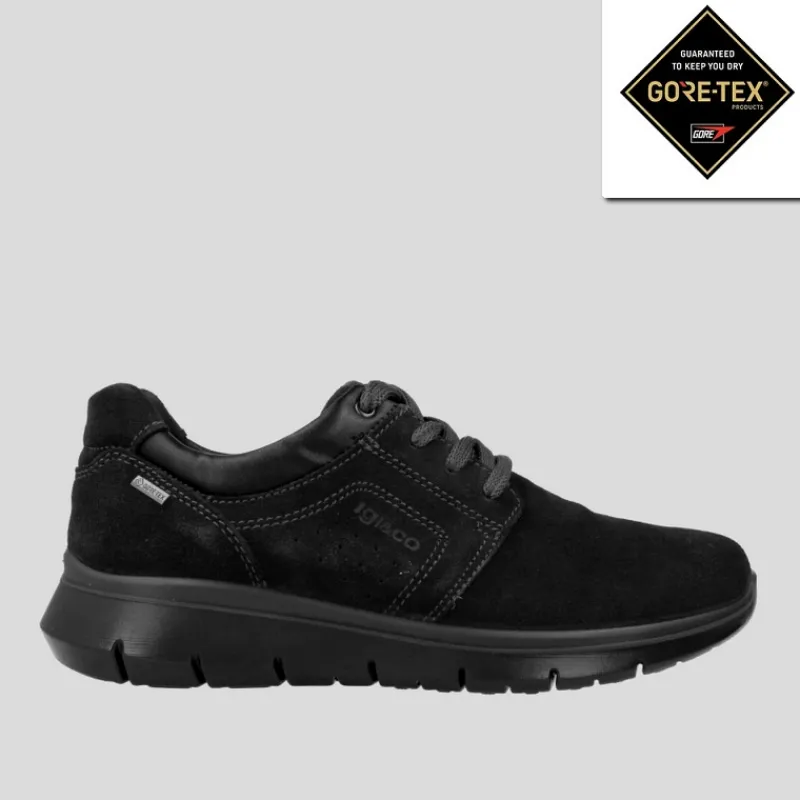 IGI & CO Gore-tex | Zapatos*Blucher Sport Hombre IGI&CO GORE-TEX Ante NEGRO