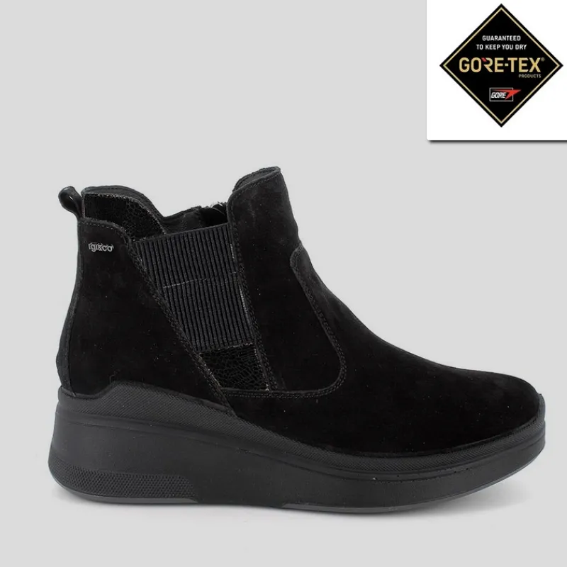 IGI & CO Gore-tex | Botines*Botín Cuña IGI&CO GORE-TEX Ante NEGRO