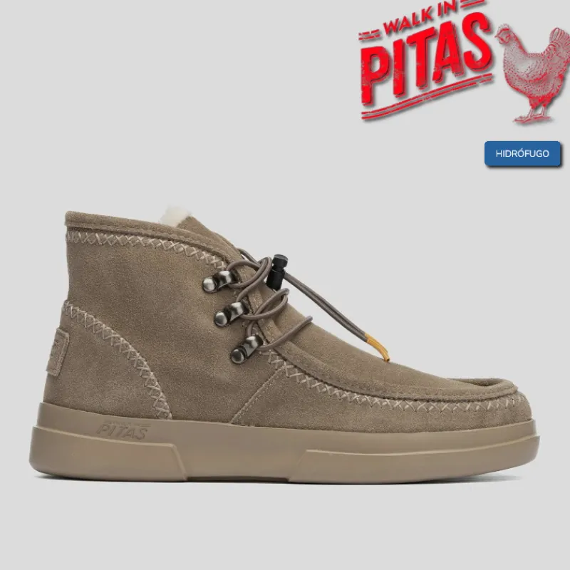 WALK IN PITAS Botines*Botín Ontario Mujer WALKINPITAS Ante TAUPE