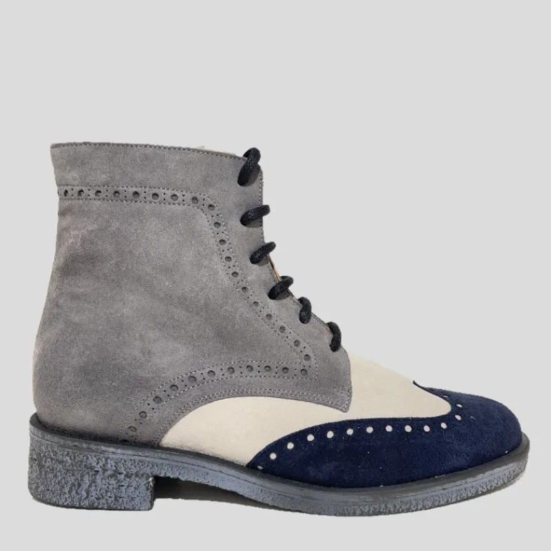 NE.KA.NE Botines*Botín Oxford Ante TRICOLOR