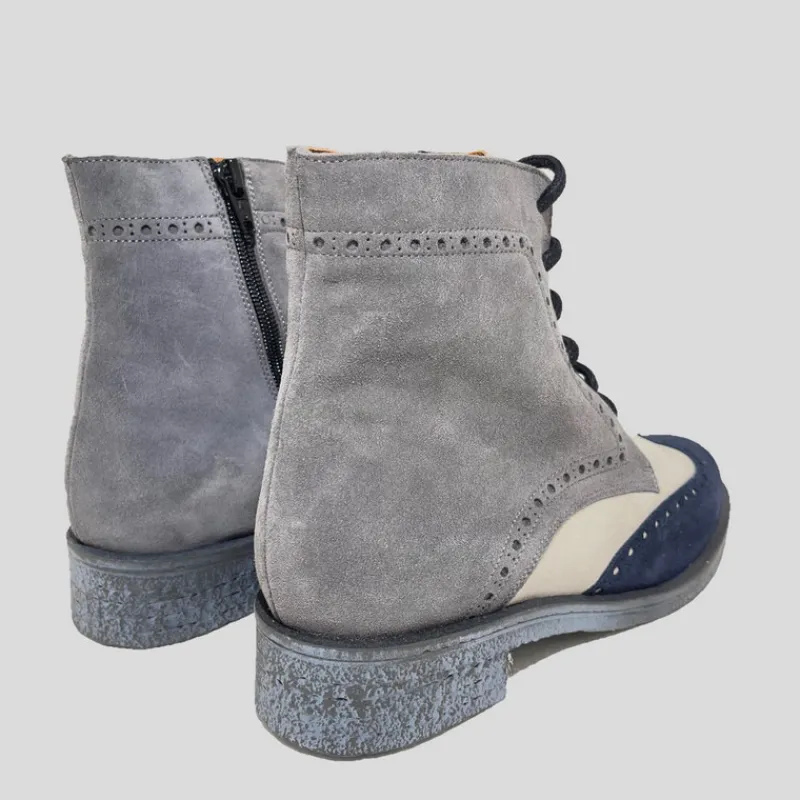 NE.KA.NE Botines*Botín Oxford Ante TRICOLOR