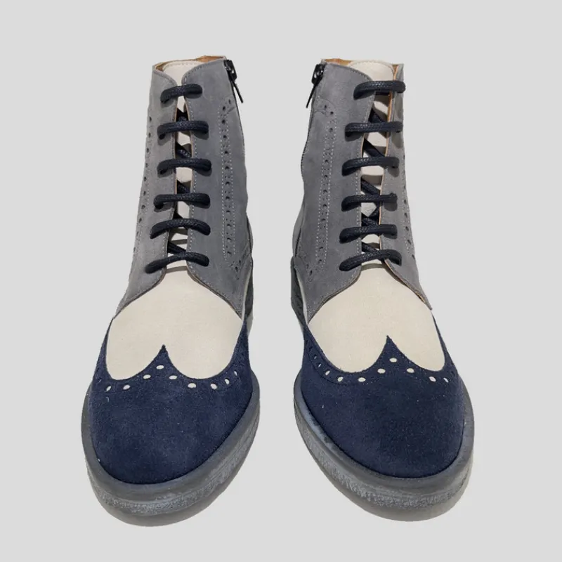 NE.KA.NE Botines*Botín Oxford Ante TRICOLOR