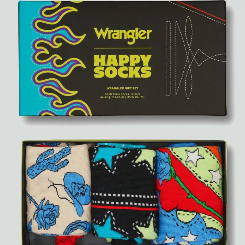 HAPPY SOCKS Guantes, Gorras Y Calcetines*3-Pack WRANGLER 41/46