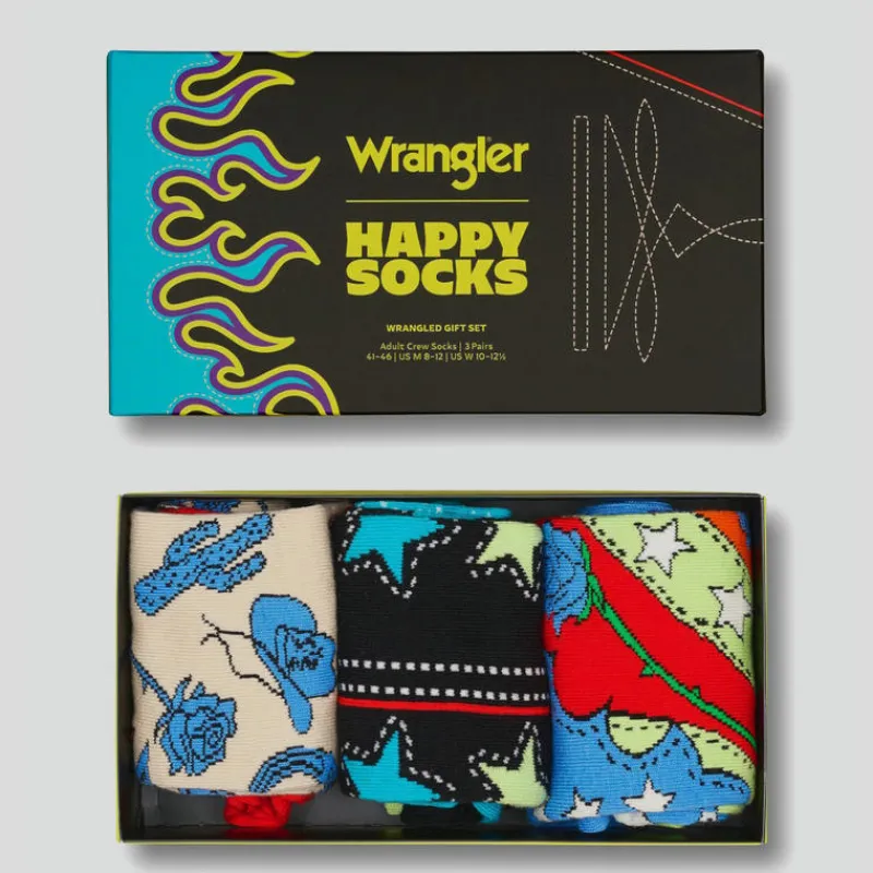 HAPPY SOCKS Guantes, Gorras Y Calcetines*3-Pack WRANGLER 41/46