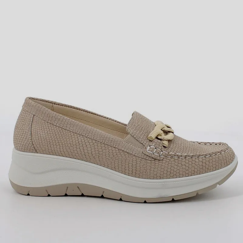 IGI & CO Mocasines*Mocasín Mujer IGI&CO Nobuk Brillos BEIGE