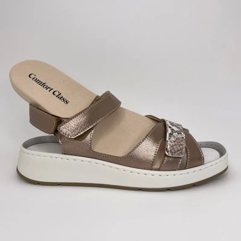 COMFORT CLASS Sandalias*Sandalia Metal NUDE PITON