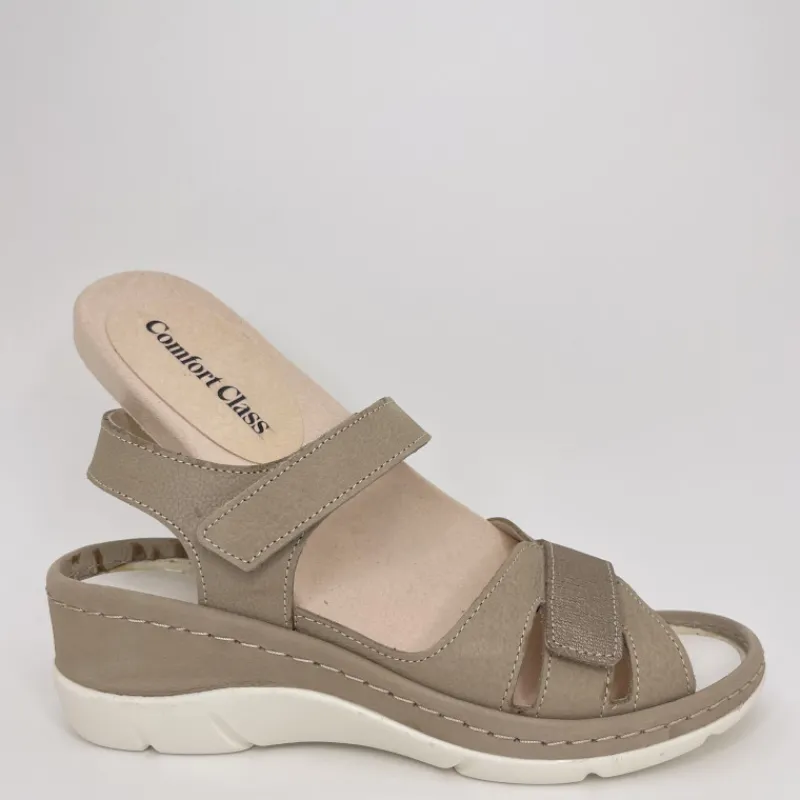 COMFORT CLASS Sandalias*Sandalia Cuña Nobuk TAUPE