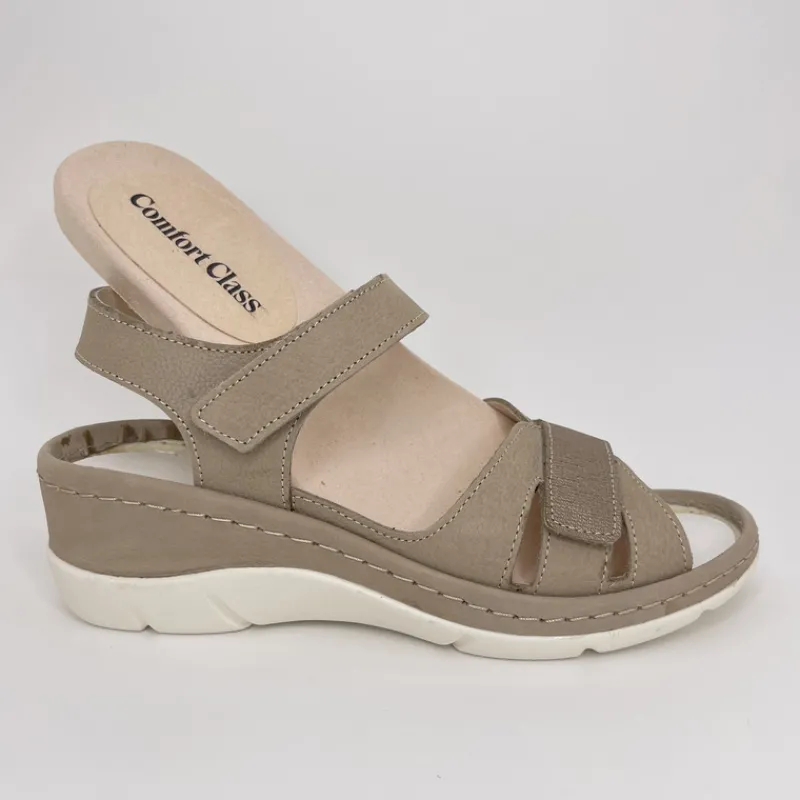 COMFORT CLASS Sandalias*Sandalia Cuña Nobuk TAUPE