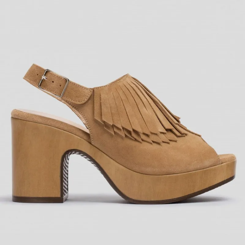 WONDERS Sandalias*Sandalia Flecos Ante CAMEL