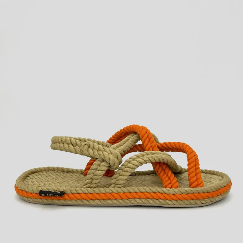 BOHONOMAD Sandalias*Sandalia Plana BODRUM Cuerda BEIGE/NARANJA