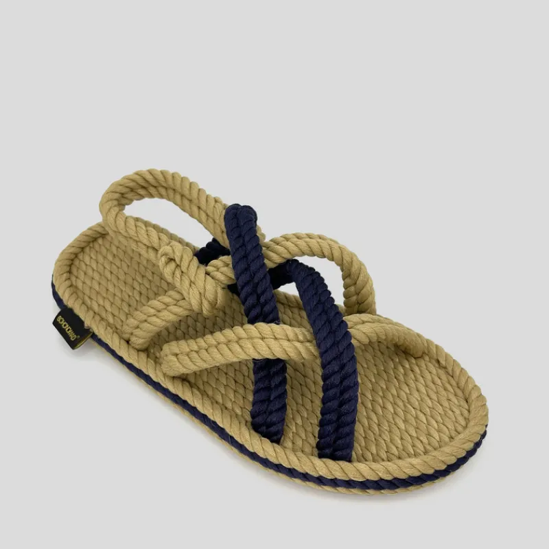 BOHONOMAD Sandalias*Sandalia Plana BODRUM Cuerda BEIGE/NAVY