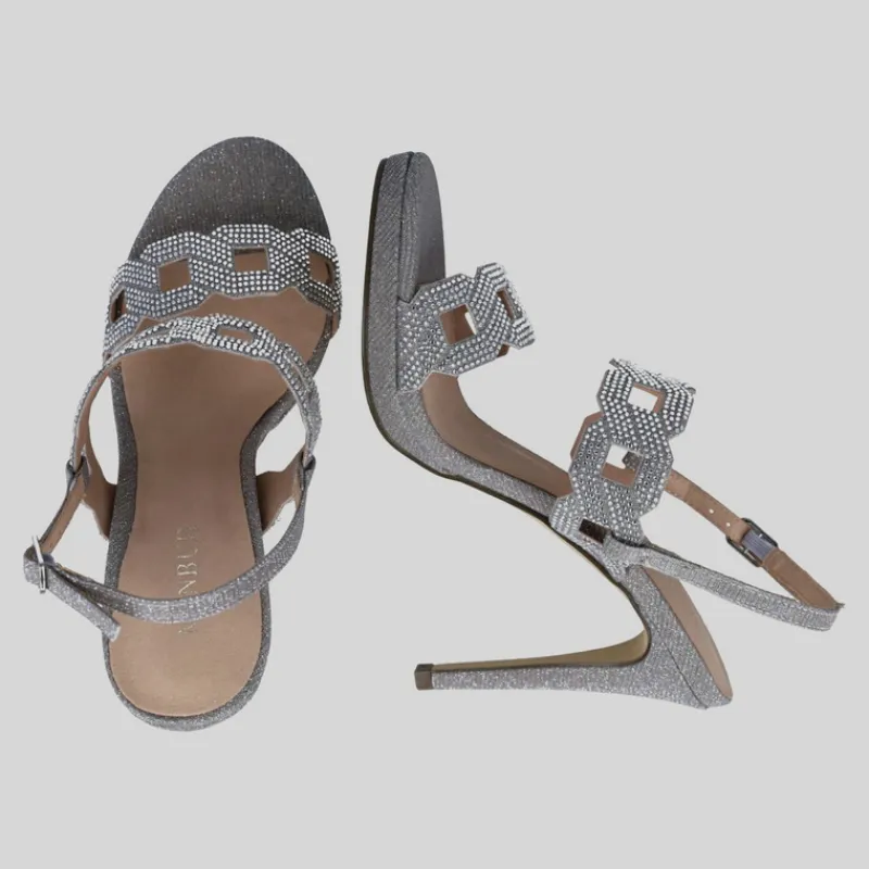 MENBUR Sandalias*Sandalia Stiletto Heosforo PLATA