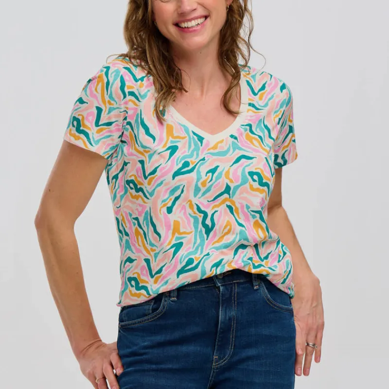 SUGARHILL BRIGHTON Camisetas*TShirt Khloe SUGARHILL Animal Print MULTICOLOR