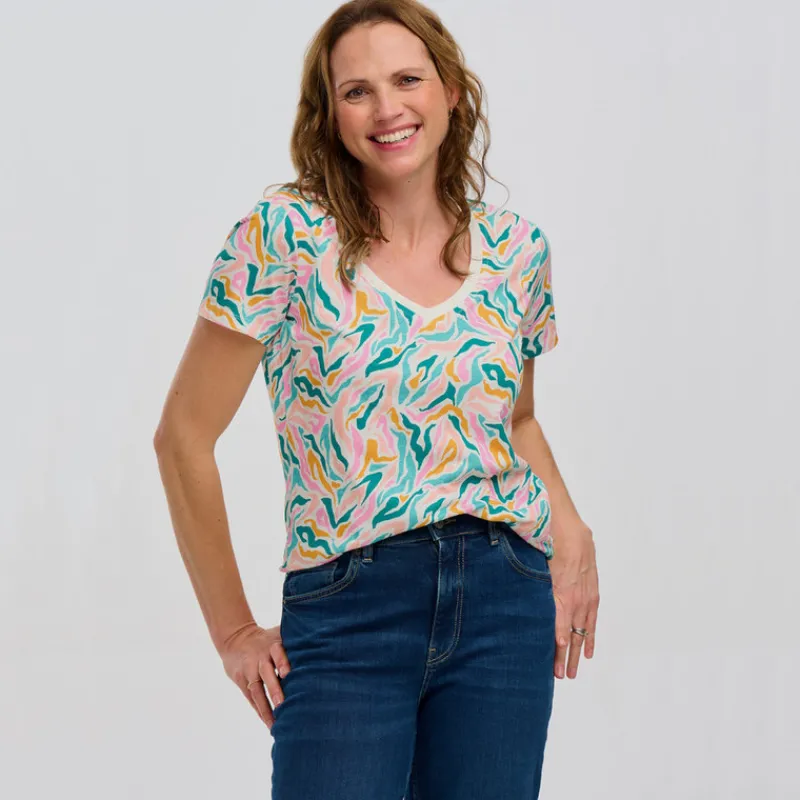 SUGARHILL BRIGHTON Camisetas*TShirt Khloe SUGARHILL Animal Print MULTICOLOR