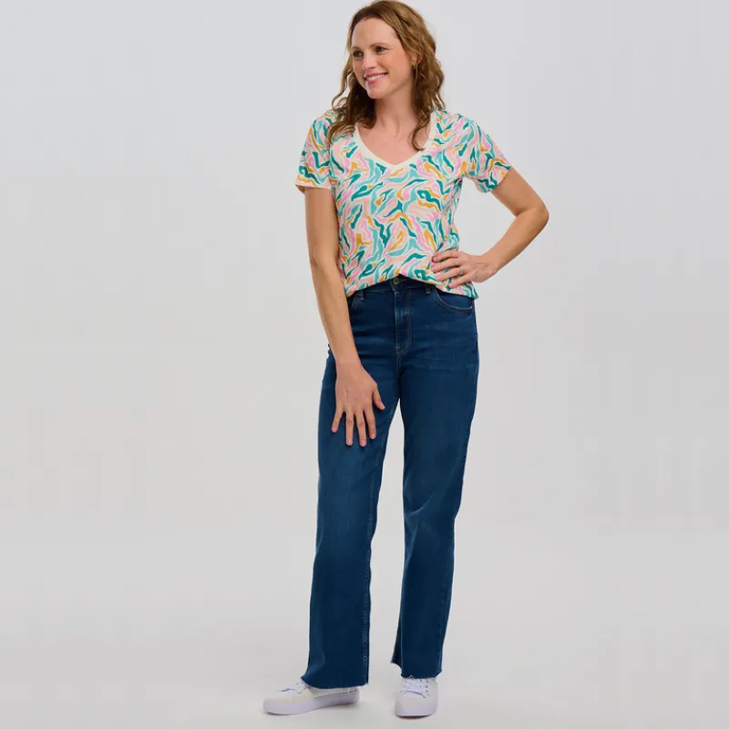 SUGARHILL BRIGHTON Camisetas*TShirt Khloe SUGARHILL Animal Print MULTICOLOR