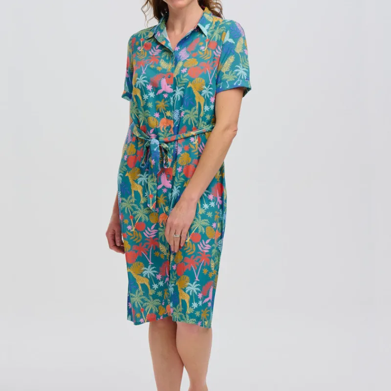 SUGARHILL BRIGHTON Vestidos*Vestido Justine SUGARHILL Jungla VERDE