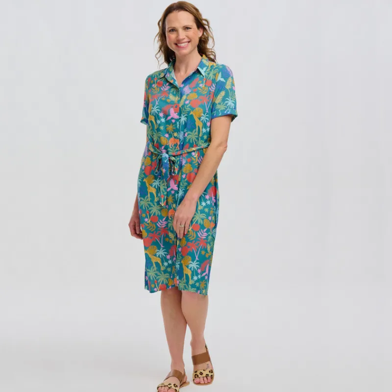 SUGARHILL BRIGHTON Vestidos*Vestido Justine SUGARHILL Jungla VERDE