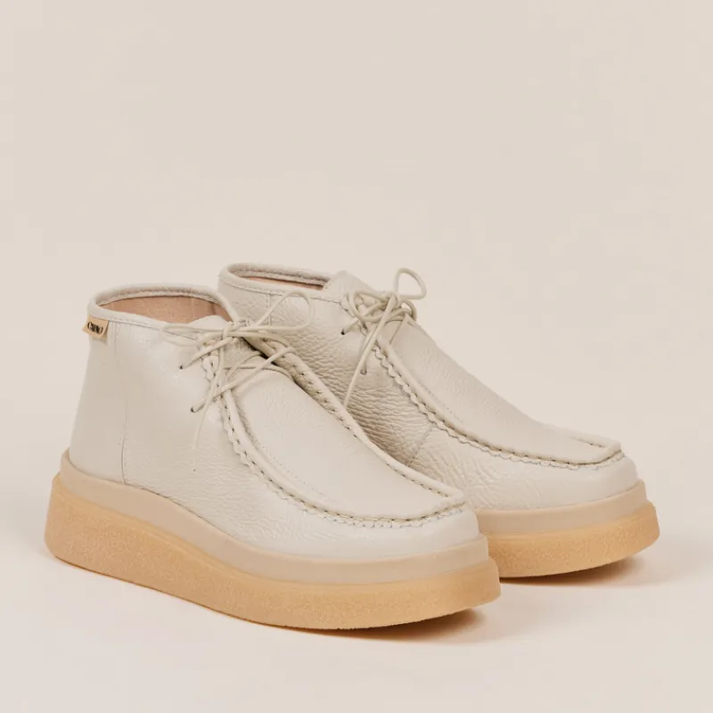 GAIMO Zapatos*Wallabee Caroli Piel BLANCO ROTO