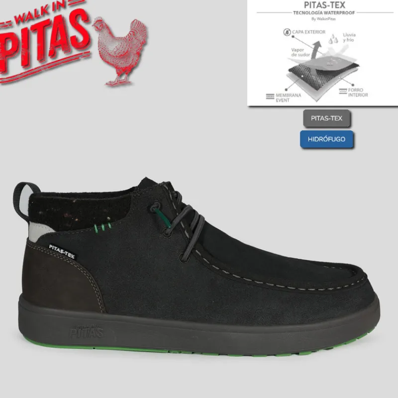 WALK IN PITAS Zapatos*Wallabi Hombre Baikal WALKINPITAS Waterproof GRIS OSCURO