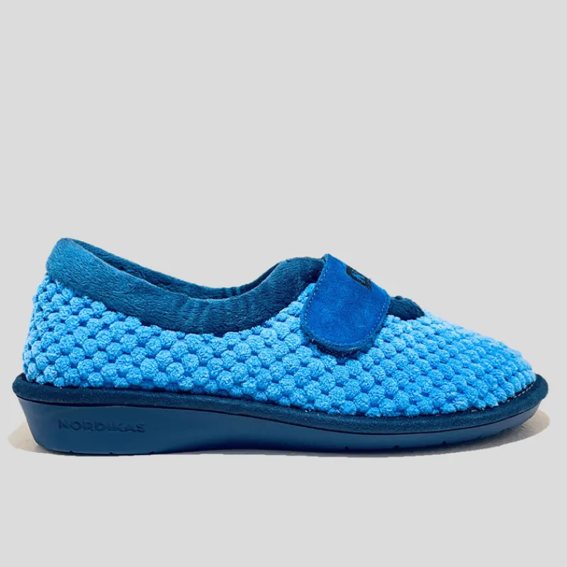 NORDIKAS Zapatillas De Casa*Zapatilla Mujer Cerrada Velcro ZAFIRO