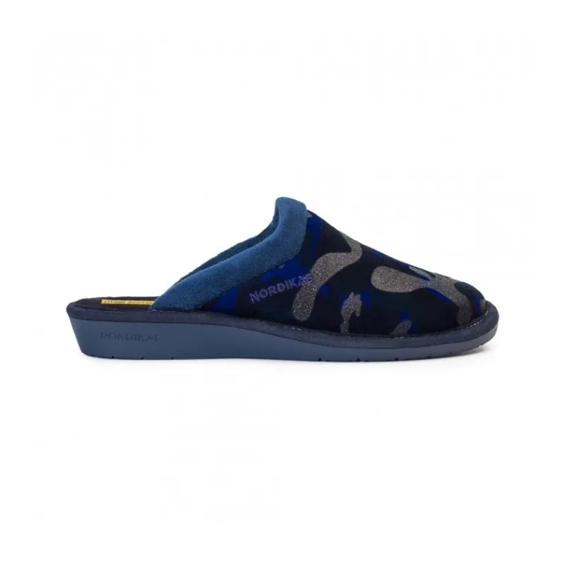 NORDIKAS Zapatillas De Casa*Zapatilla abierta camu AZUL