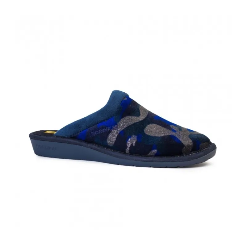 NORDIKAS Zapatillas De Casa*Zapatilla abierta camu AZUL