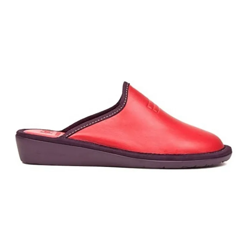 NORDIKAS Zapatillas De Casa*Zapatilla Abierta Piel ROJO