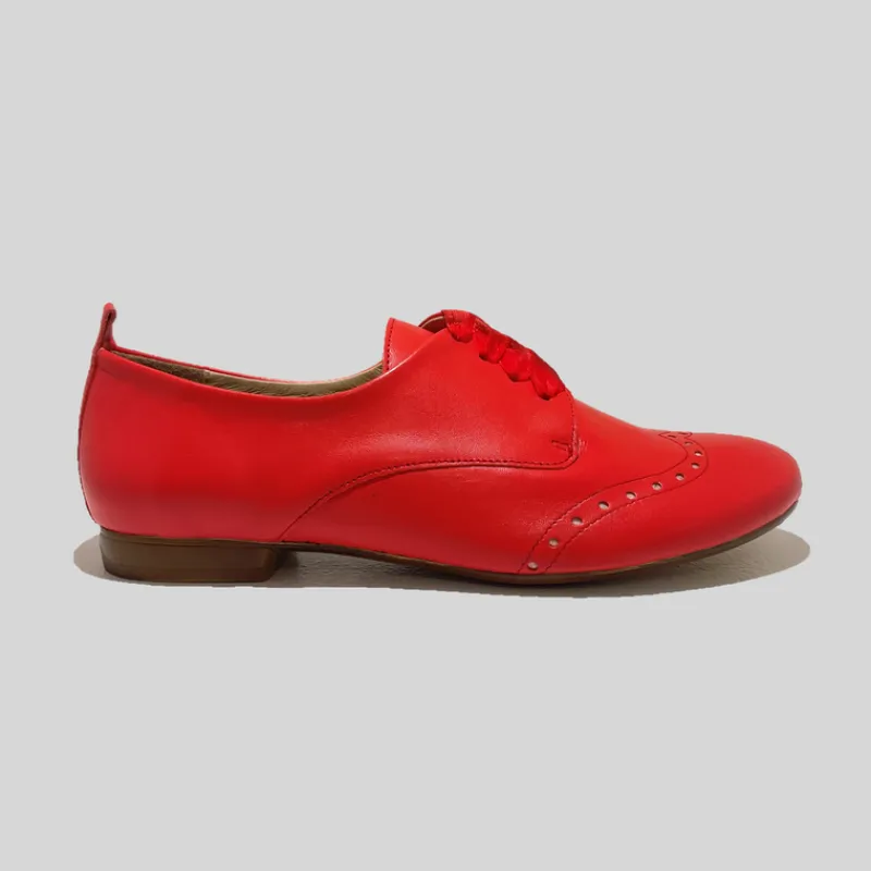 FUNCHAL LADY Zapatos*Zapato Cordones Piel ROJO