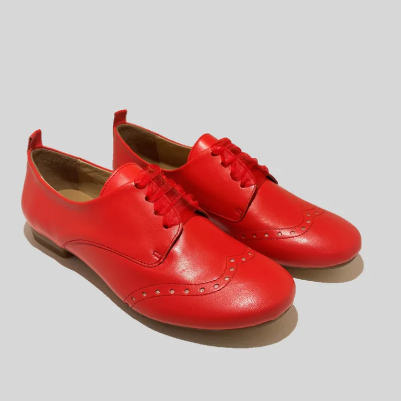 FUNCHAL LADY Zapatos*Zapato Cordones Piel ROJO